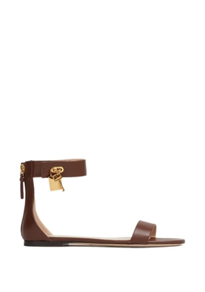 TOM FORD Padlock ankle-strap sandals - Brown