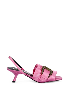Versace Jeans Couture buckle-detail ruffled sandals - Pink
