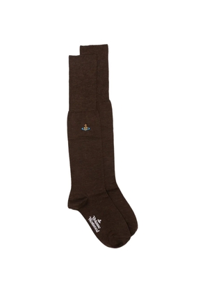 Vivienne Westwood Orb-embroidered socks - Brown