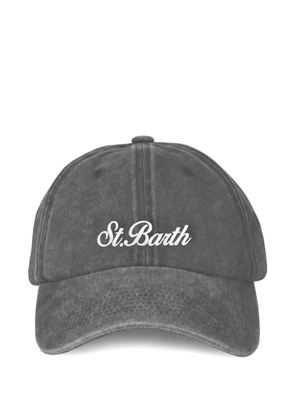 MC2 Saint Barth Davis dark grey cotton baseball cap with embroidered logo