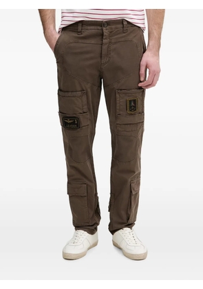 Aeronautica Militare logo-patch panelled cargo pants - Green