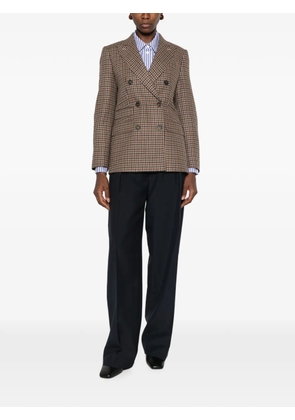 Max Mara houndstooth double-breasted jacket - Brown