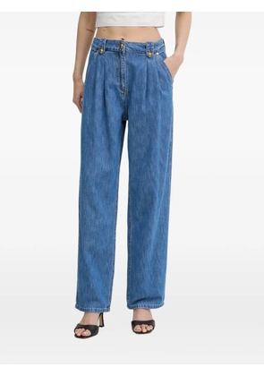 LUISA SPAGNOLI Allieva pleated-waistband jeans - Blue