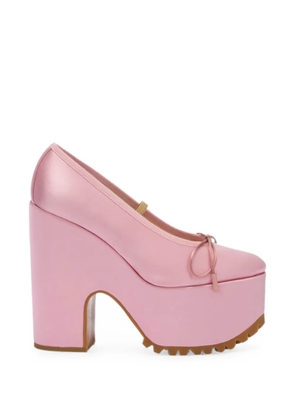 Moschino platform lace-up pumps - Pink