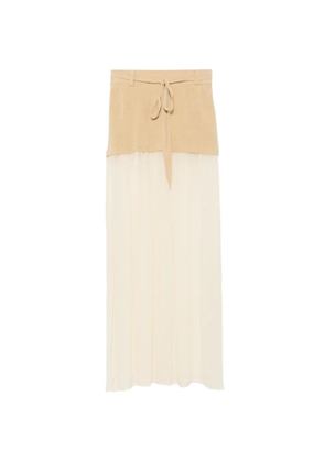 Aya Muse Asha sheer-panel maxi skirt - Neutrals