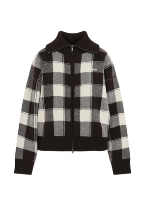 Golden Goose check-pattern zip-up cardigan - Brown