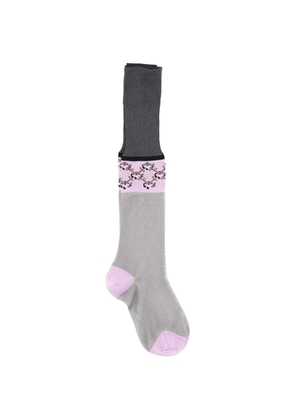 Prada decorative-cuff socks - Grey