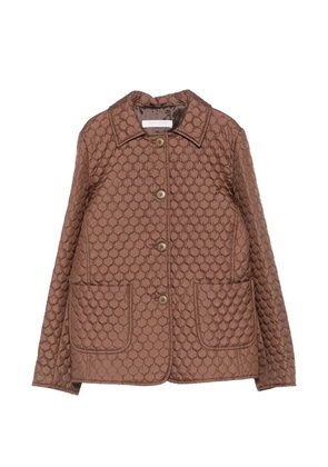 Miu Miu Pre-Owned 2000s quilted-design single-breasted coat - Brown