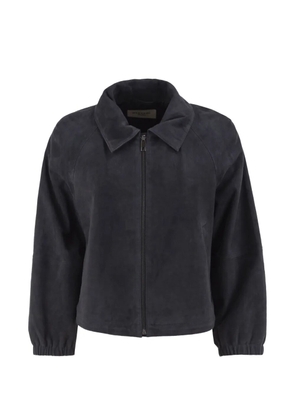 Weekend Max Mara suede raglan-sleeve jacket - Blue