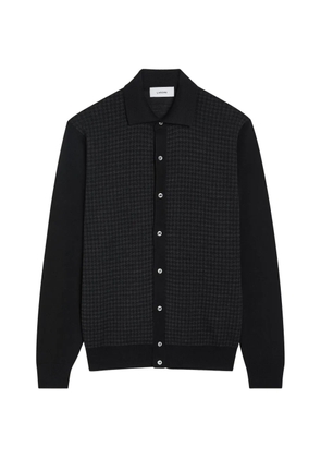 Lardini houndstooth-pattern wool cardigan - Black