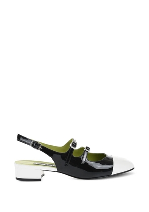 Carel Paris patent leather double-buckle pumps - Black