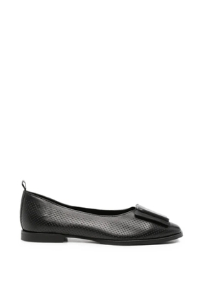 SERGIO MORETTI FIRENZE perforated ballet flats - Black