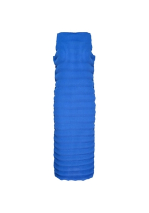 Issey Miyake Spring pleated midi dress - Blue