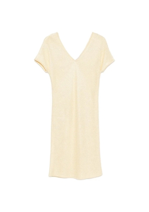 Celine Pre-Owned 2000s V-neck midi dress - Yellow