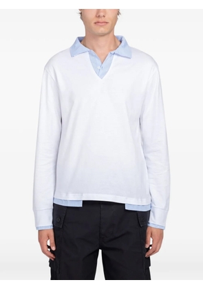 Gimaguas Luis layered-detail V-neck sweater - White