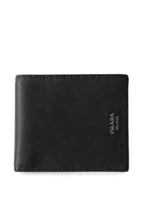 Prada antiqued leather wallet - Black