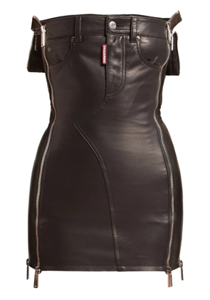 DSQUARED2 leather mini dress - Black
