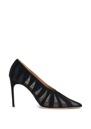 Malone Souliers Tippi panelled suede pumps - Black