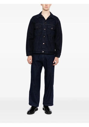 Blue Blue contrast-stitch denim jacket
