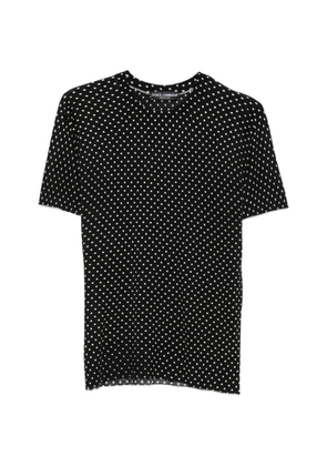 Dolce & Gabbana Pre-Owned 2000s polka-dot silk T-shirt - Black