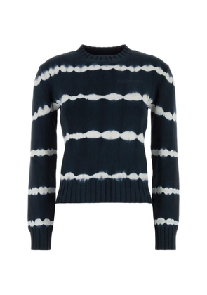 Balenciaga tie-dye ribbed-knit sweater - Black