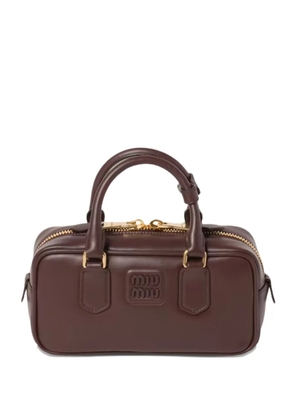 Miu Miu Arcadie logo-detail tote bag - Brown