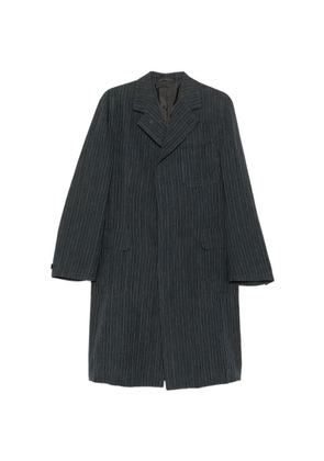 Romeo Gigli Pre-Owned 1990s stripe-pattern single-breasted coat - Grey