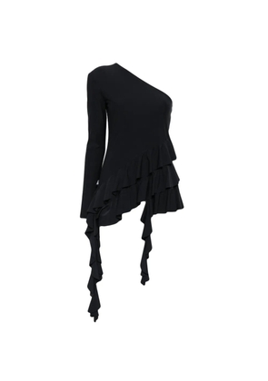 Love Moschino one-shoulder ruffled top - Black