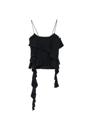 Love Moschino ruffled spaghetti-strap top - Black