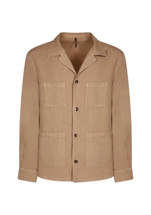 Dell'oglio pocket-detail button-down linen shirt - Neutrals