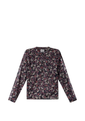ISABEL MARANT printed cotton voile blouse - Black