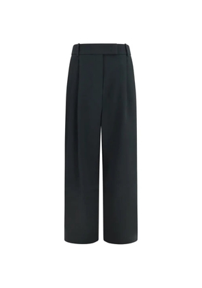 Giorgio Armani pleated wide-leg trousers - Black