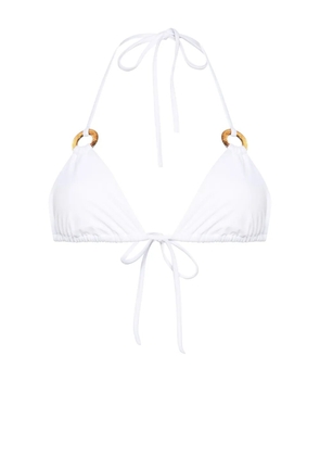 DSQUARED2 ring-detail triangle bikini top - White