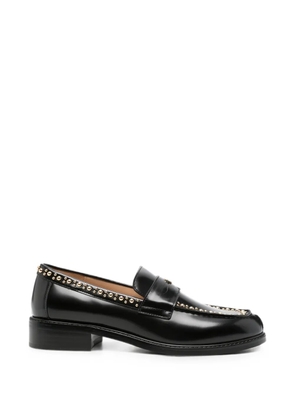 Furla studded leather loafers - Black