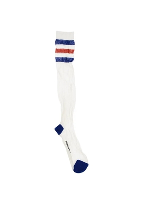 DSQUARED2 stripe-detail logo-print socks - White