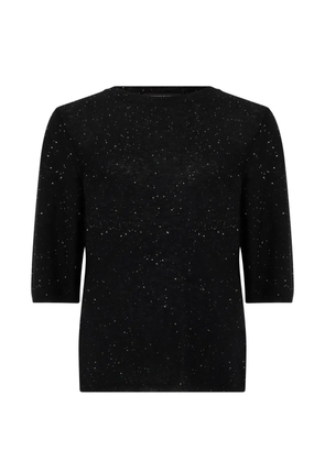 Fabiana Filippi sequin-embellished fine-knit sweater - Black
