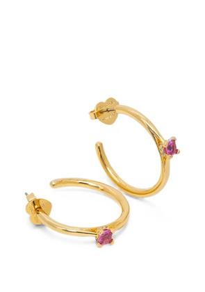 Kate Spade crystal-embellished hoop earrings - Gold