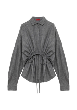 THELATEST Dalida drawstring-waist long-sleeve shirt - Grey