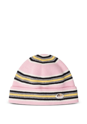 Fiorucci striped beanie hat - Pink