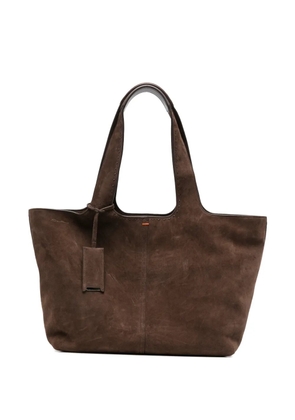 Santoni suede tote bag - Brown