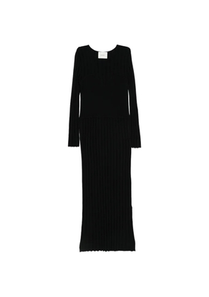 Lisa Yang ribbed-knit long-sleeve maxi dress - Black