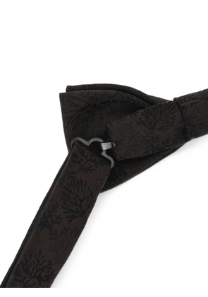 Corneliani jacquard-woven bow tie - Brown