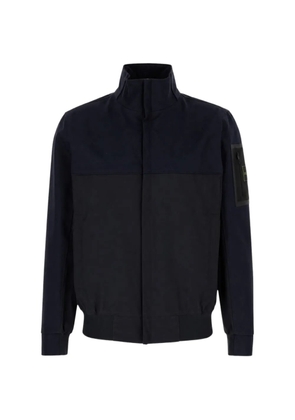 HUGO logo-patch zip-up jacket - Blue