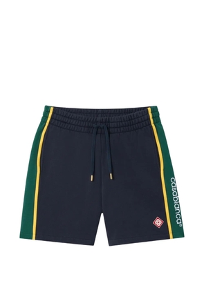 Casablanca navy & green panelled sweatshorts - Blue