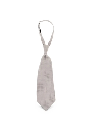 Corneliani checked silk tie - Grey