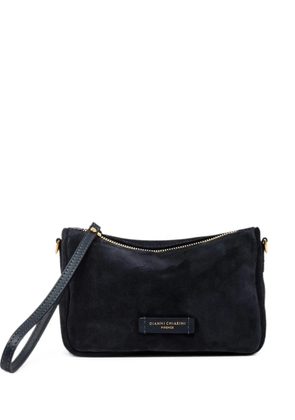 GIANNI CHIARINI Nora small suede clutch bag - Blue