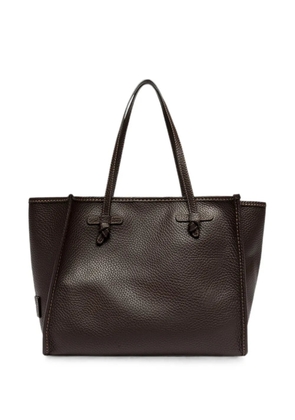 GIANNI CHIARINI Marcella grained leather tote bag - Brown