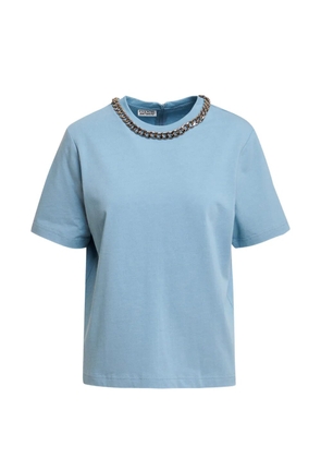 Essentiel Antwerp Klaim chain-embellished T-shirt - Blue