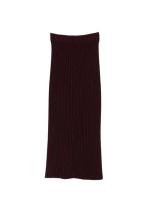 BOMPARD ribbed cashmere maxi skirt - Red