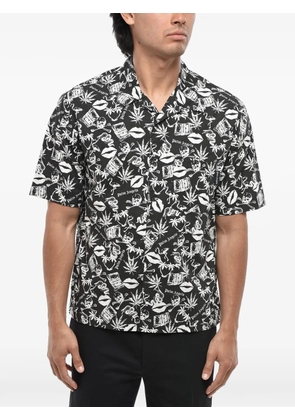 Palm Angels graphic-print chest-pocket shirt - Black